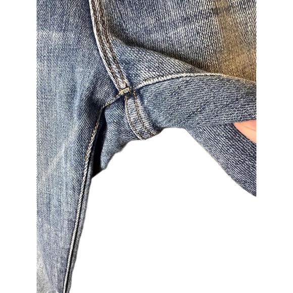 Frame Denim Beaudry Blue Le Boy Jeans Raw Hem Cropped Jeans Womens Size 26 - Picture 5 of 12